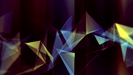 geometric abstract background with connected line and dots animation loop