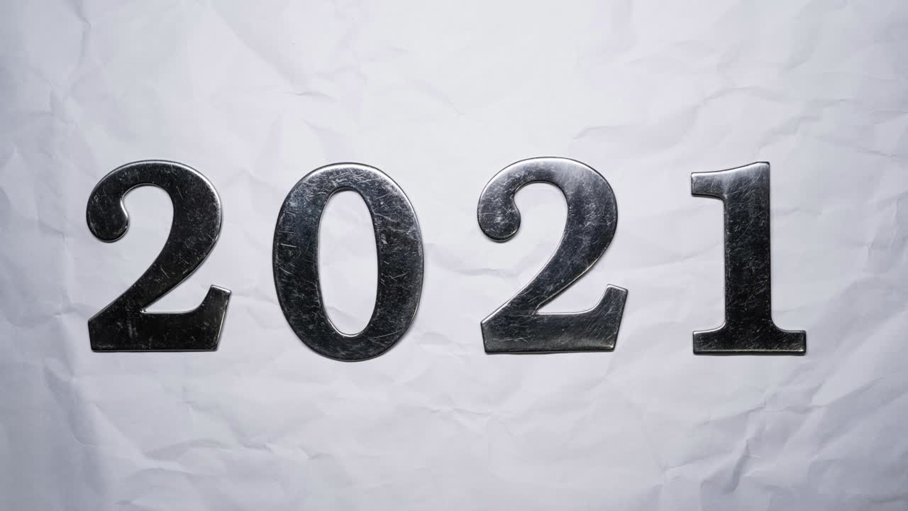 número de año que cambia de 2021 a 2022, 2023, 2024 y 2025