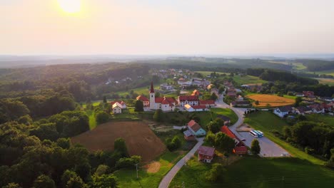 stunning aerial 4k drone footage of municipality of sv