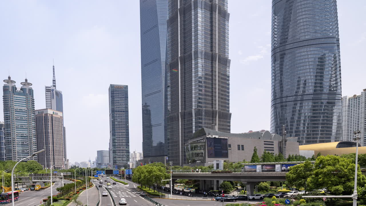 Timelapse of the amazing Shanghai city skyline and skyscrapers