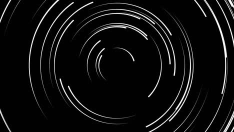 black and white concentric line circle