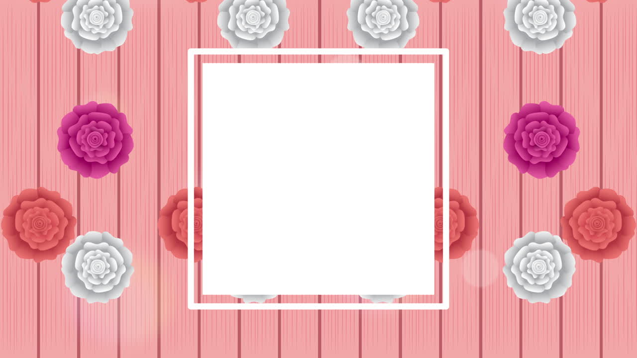 아름다운 장미 정원과 함께 사각형 프레임