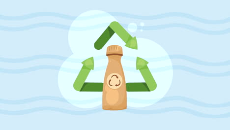 animación ecológica para reciclar flechas