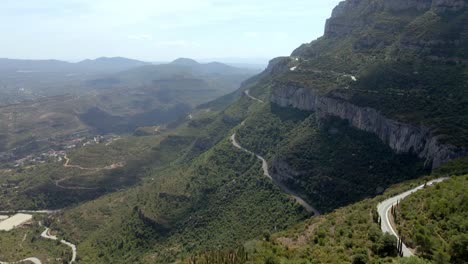 Aerial-views-of-Montserrat-mountain-range-in-Catalonia