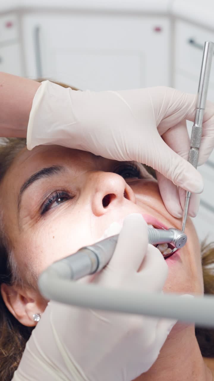 Dental procedure performed on a female patient