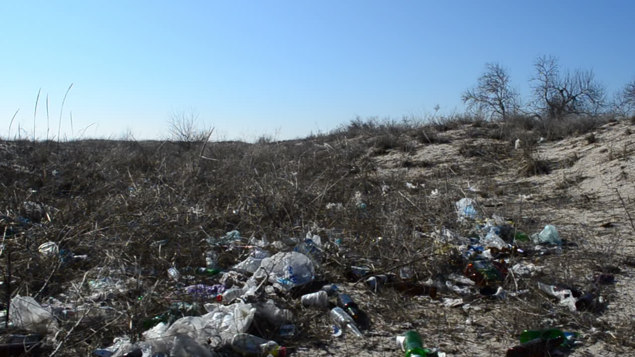 Garbage dump. It is a lot of garbage and bottles