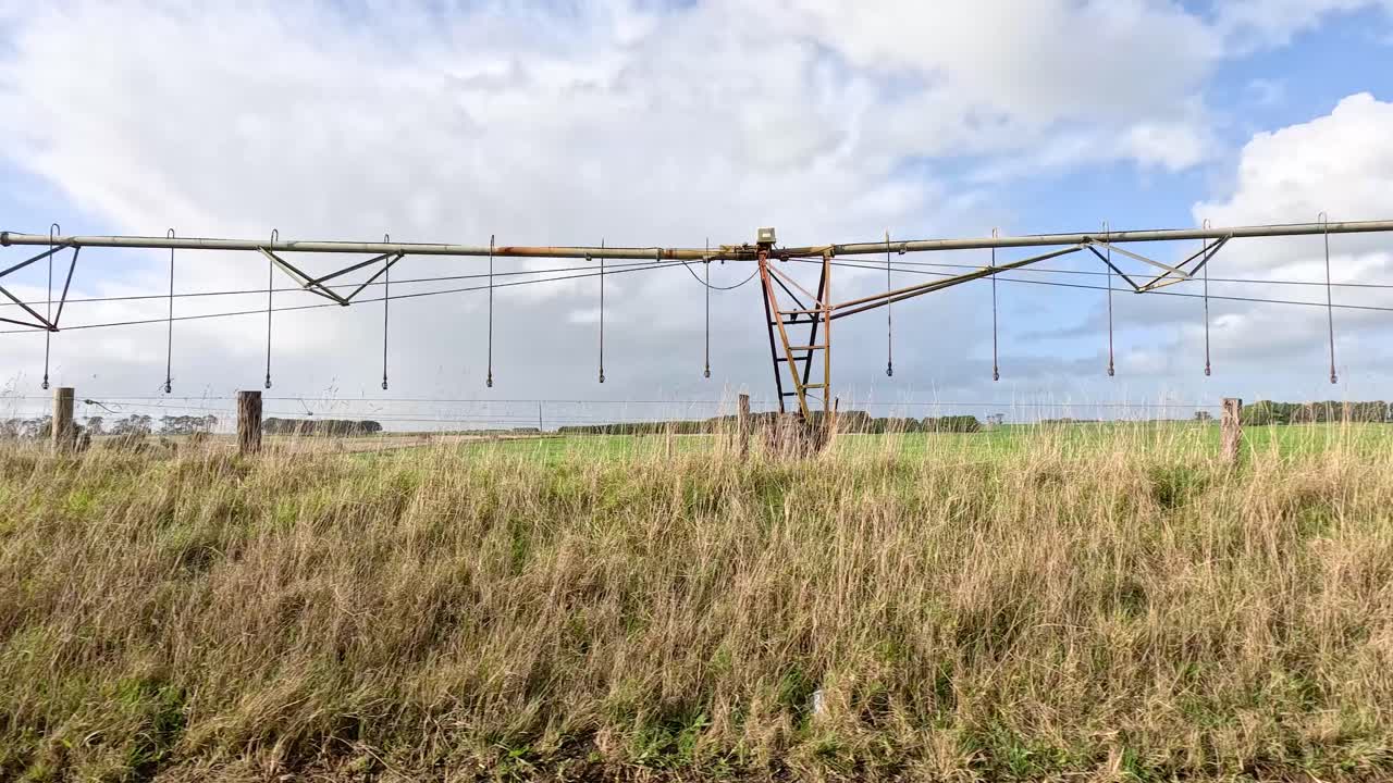 Large irrigation system in a green field