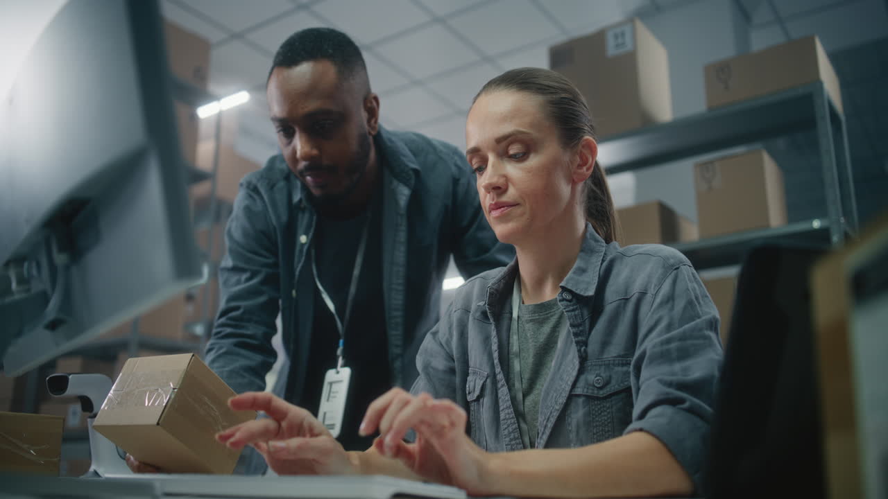 Warehouse Team Collaborating on Order Processing