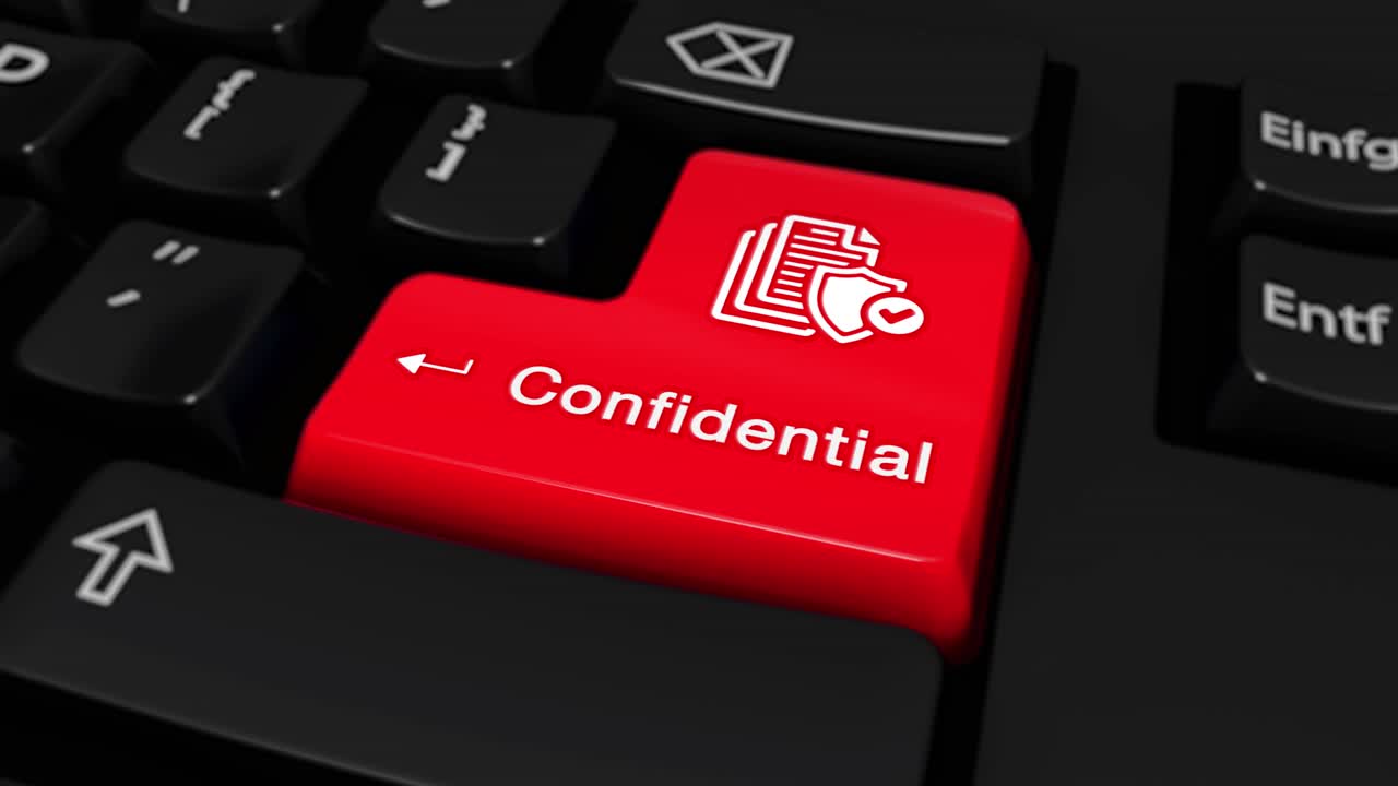 Confidential Key on a Computer Keyboard