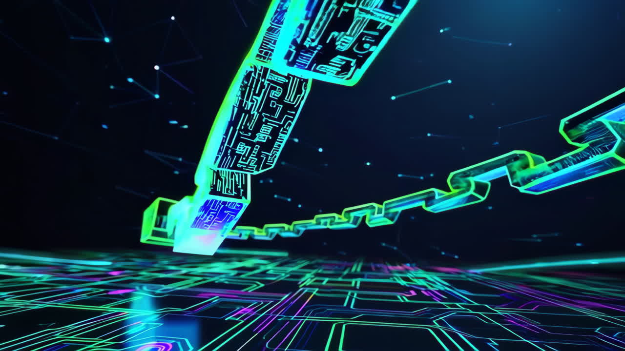 추상적인 미래의 회로판 디자인