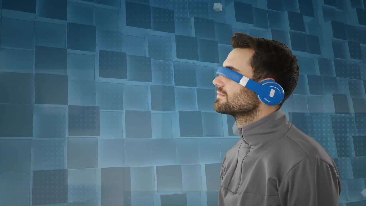 hombre con gafas virtuales