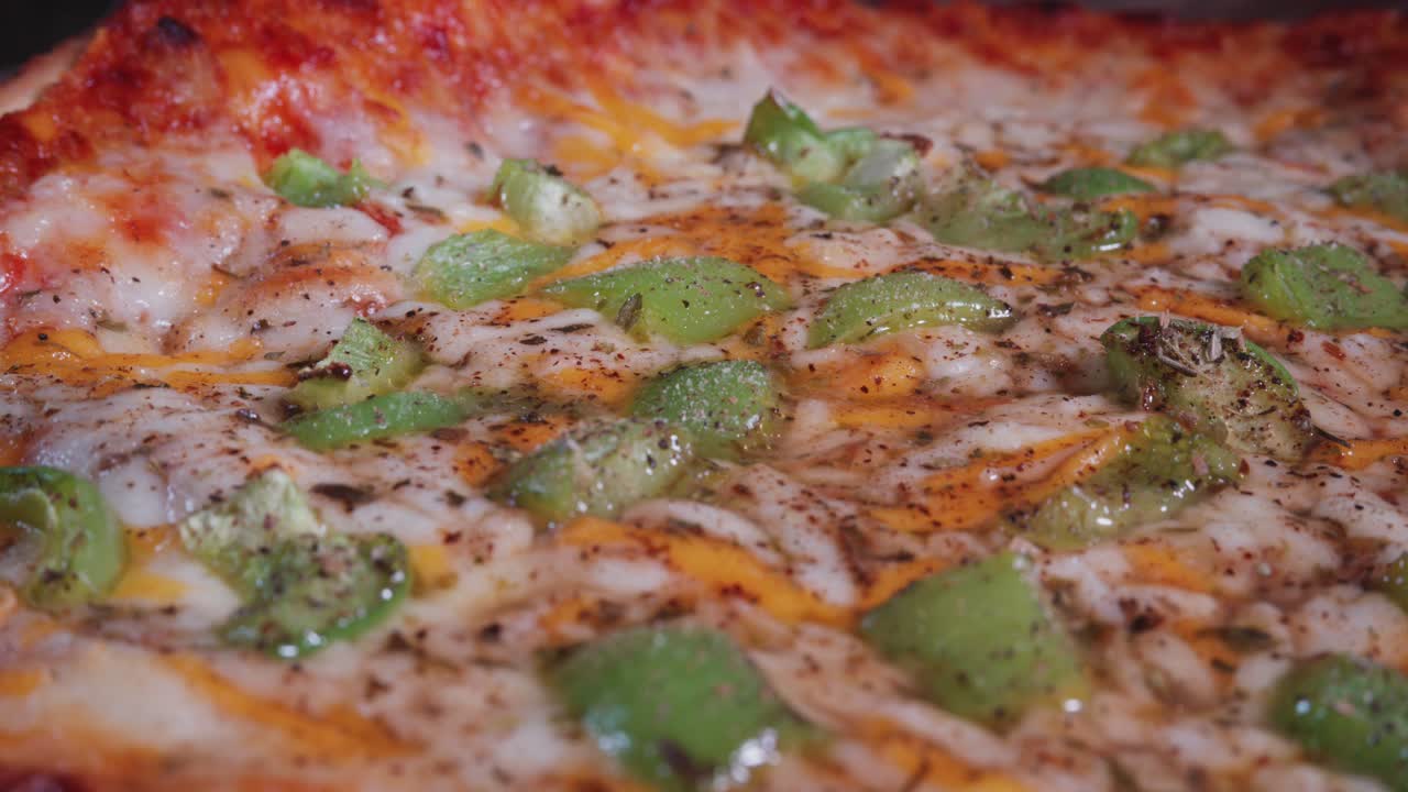 채식주의 피자 익스트림 클로즈업