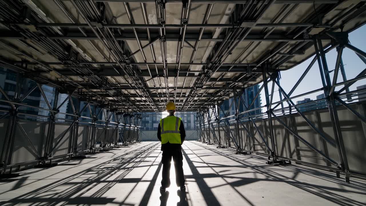 건설 현장에서의 건설 노동자