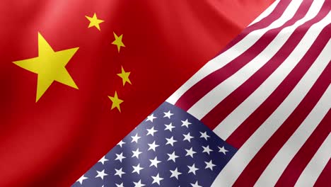 china and usa flags together