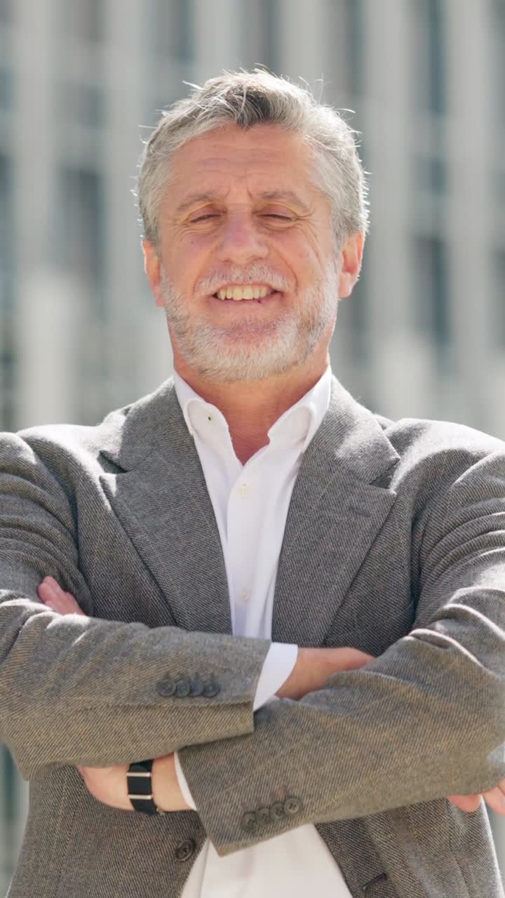 Portrait of a Confident Senior Businessman Smiling