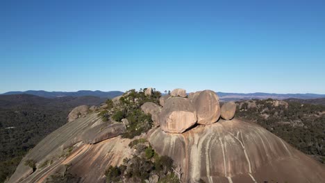 aerial view of stunning rock formations and mountain landscape