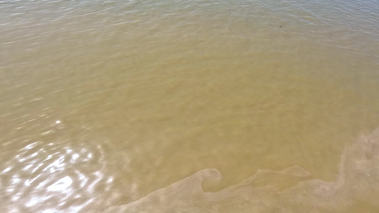 조용한 물 표면과 부드러운 파도 패턴