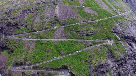 Troll's-Path-Trollstigen-or-Trollstigveien-winding-mountain-road.