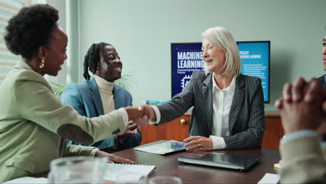successful business meeting and handshake