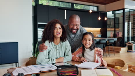 a happy family at home