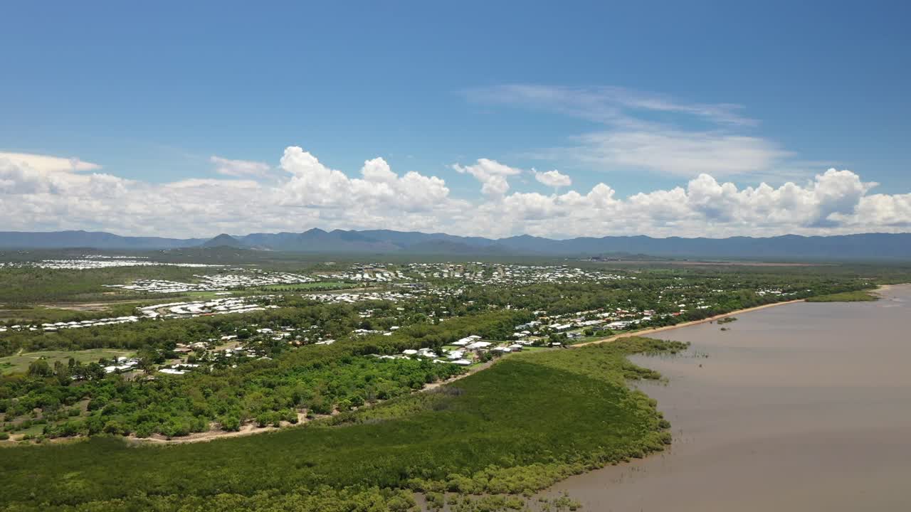 Drone overflight of Bushland Beach, Townsville, Queensland