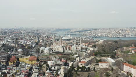 aerial view of hagia sophia