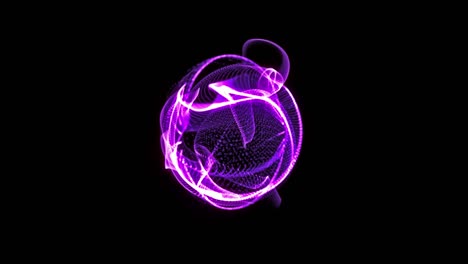 twist purple sphere plasma swirl motion