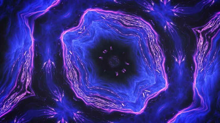 Padrão Abstrato de Vórtice Fractal - animação.