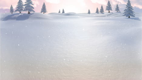 nieve cayendo sobre varios árboles en el paisaje de invierno contra el cielo