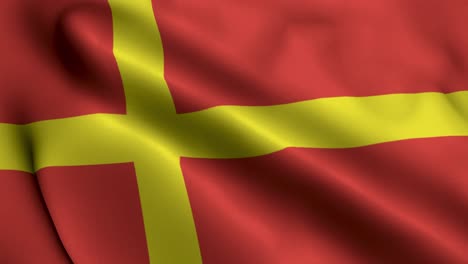 the scanian flag in south of sweden province of skane