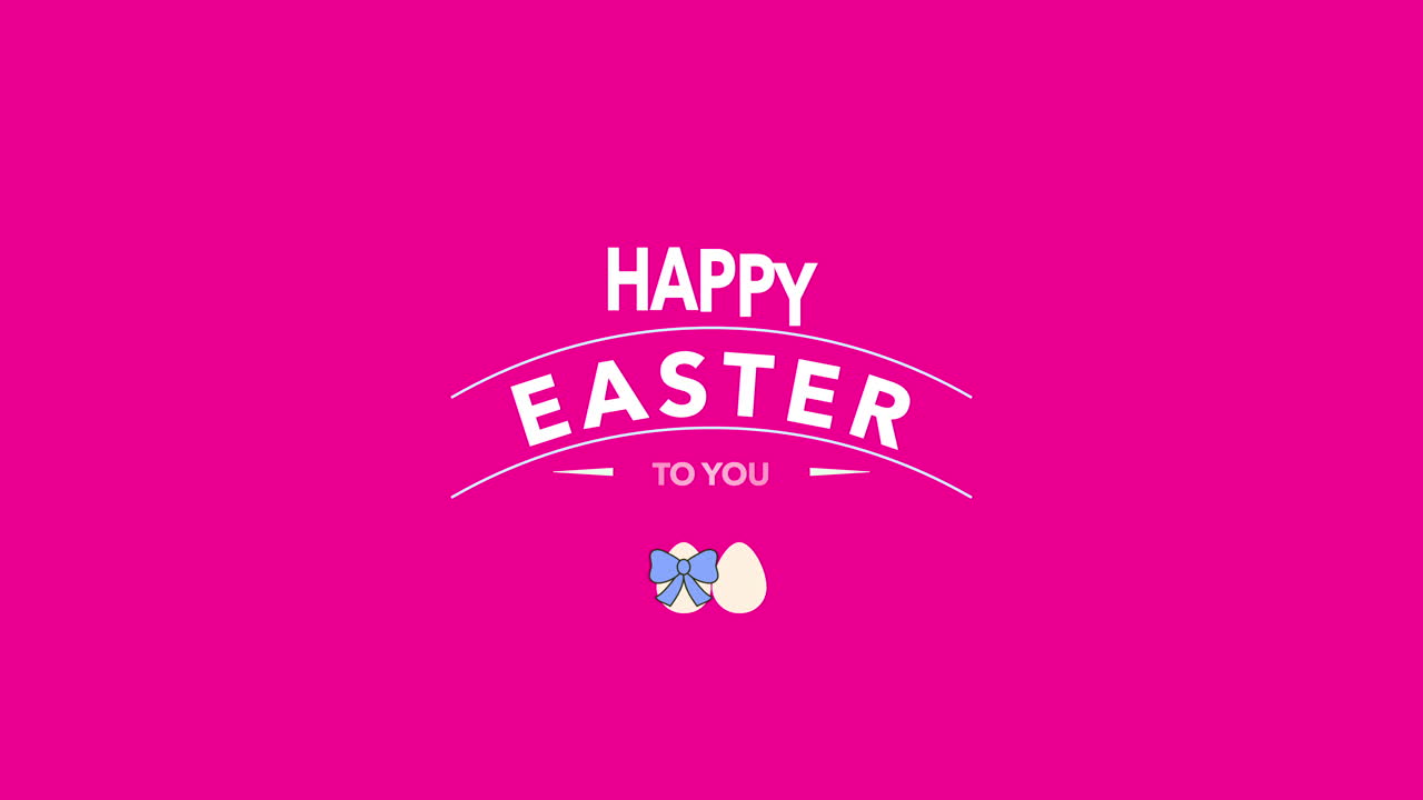 Testo 'Buona Pasqua' e uova su sfondo rosa