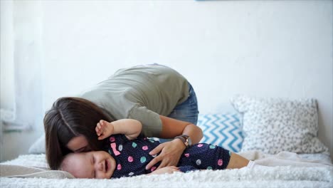 mother and baby interaction