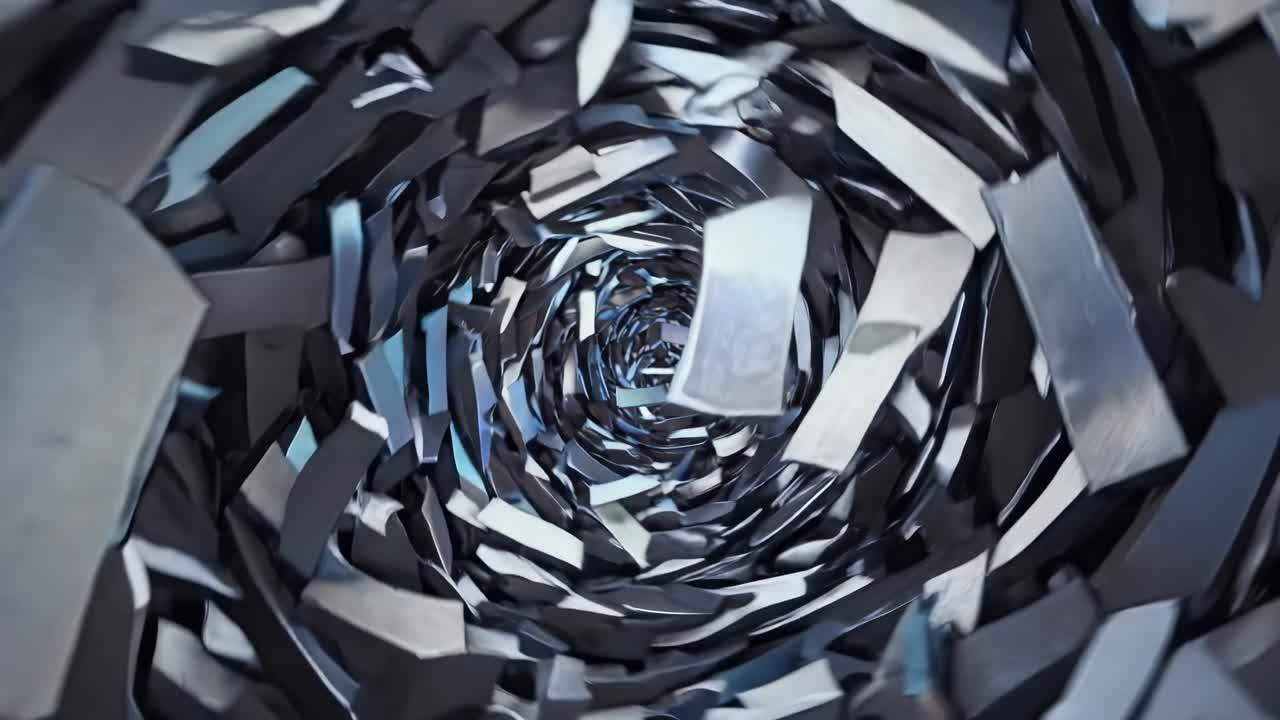 추상적인 금속 터널