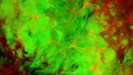 abstract swirling green and red digital art