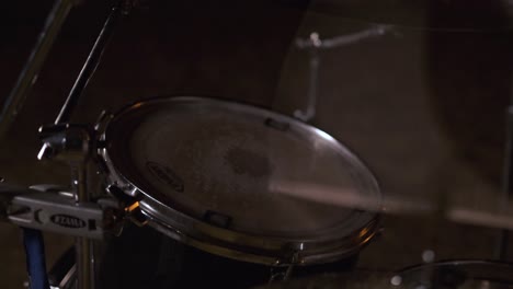 close up of drum set