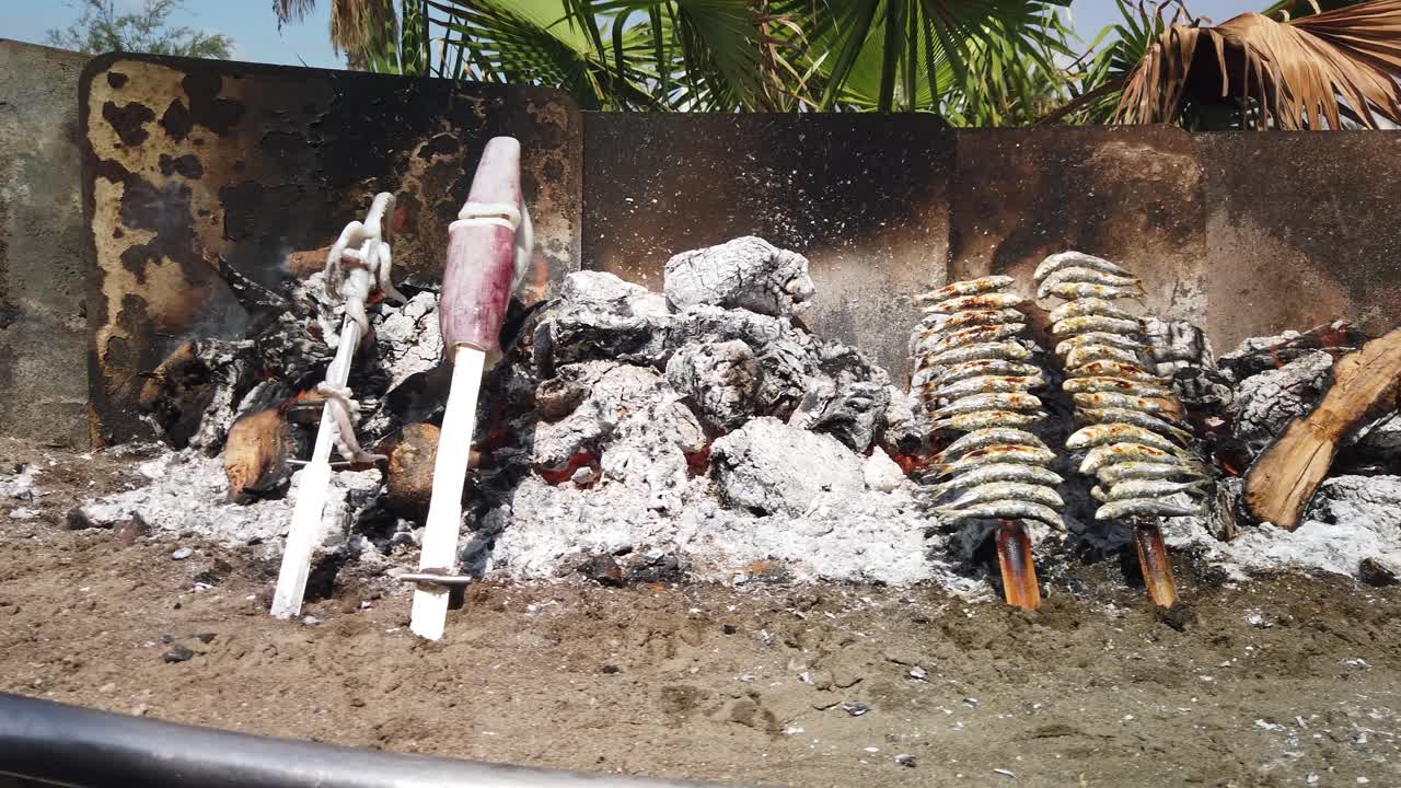 Espetos: Grilled Sardines on a Barbecue