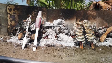 Espetos: Grilled Sardines on a Barbecue
