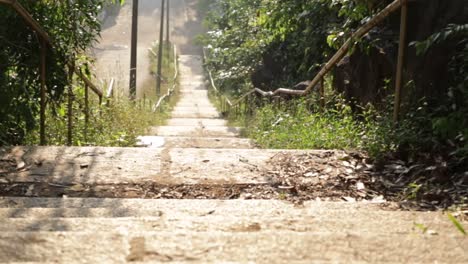 Steps-leading-Downwards--Closeup-shot-Location--NaraharI-Parvatha-DK-KA-India