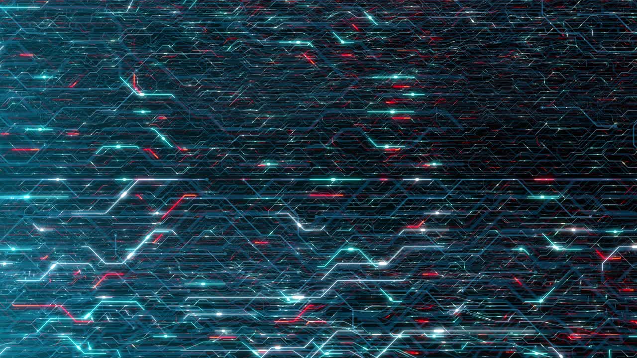 4k bucle sin costuras abstracto de la placa de circuitos electrónicos futurista.