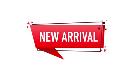 new arrival red label on white background. new collection. . motion graphics.