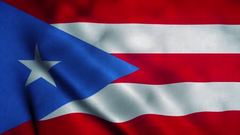 la bandera de puerto rico ondeando en el viento. la bandera nacional de puerto rico. el signo de puerto rico animación de bucle sin costuras. 4k