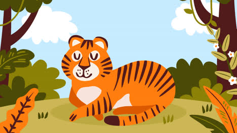 Motion-Graphic-of-Flat-background-for-international-tiger-day-awareness