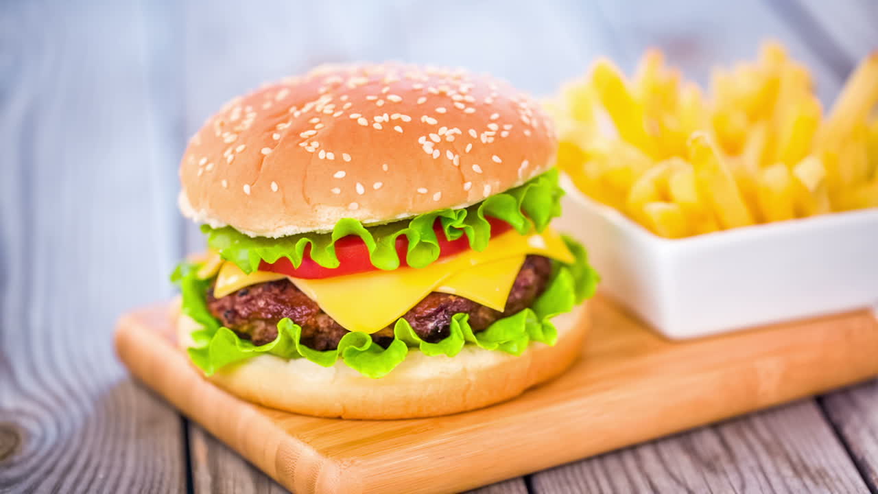 hamburguesa sabrosa y apetitosa hamburguesa con queso