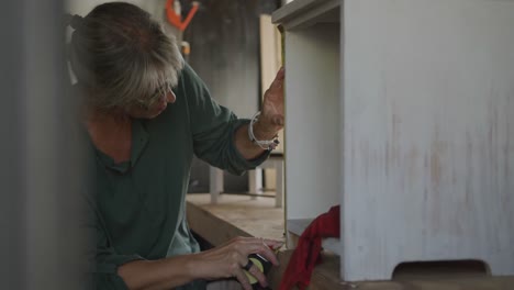 woman doing diy at home