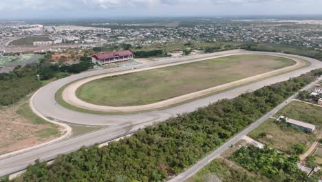 Oval-equestrian-racecourse-in-Santo-Domingo-Este,-Dominican-Republic