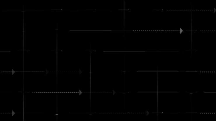 Abstract Animation of Moving Lines and Arrows on a Grid