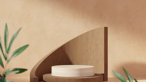 wooden podium display stand