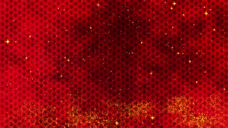 red chinese new year background with golden stars glittering, and dragon pattern. 3d rendering loopable animation 4k. magical happy new year animation