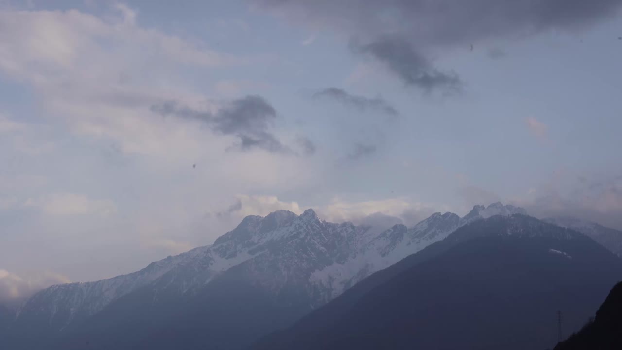 Majestic Snow-Capped Mountains at Twilight