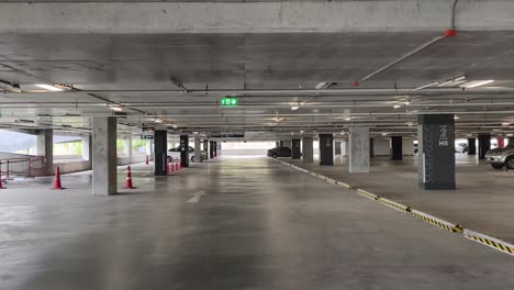 empty underground parking garage